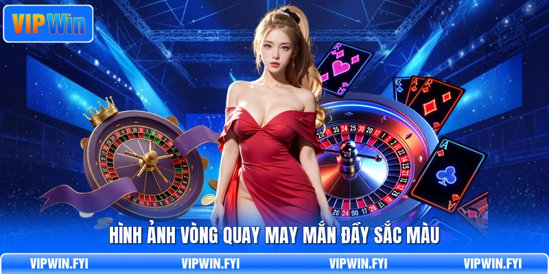 Hình ảnh vòng quay may mắn đầy sắc màu