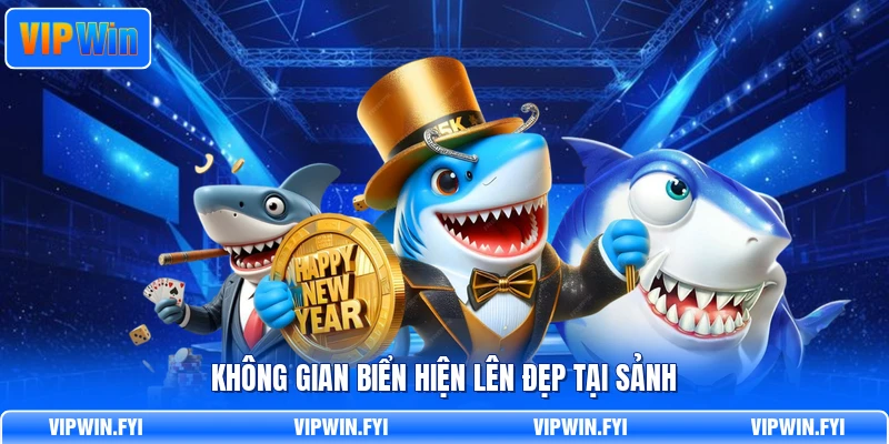 Không gian biển hiện lên đẹp tại sảnh
