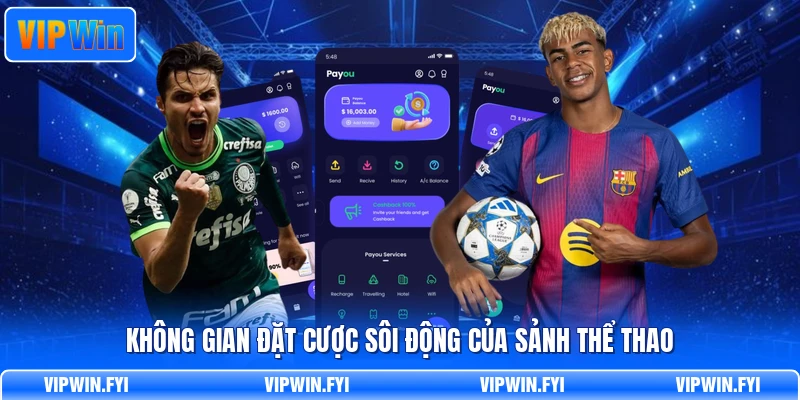 Không gian đặt cược sôi động của sảnh thể thao